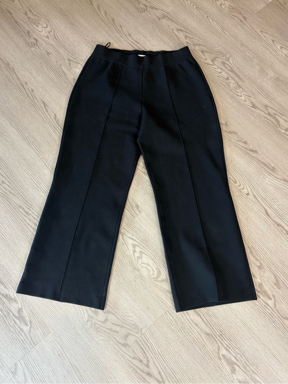 Lafayette 148 New York Black Wide-Leg Crepe Trousers